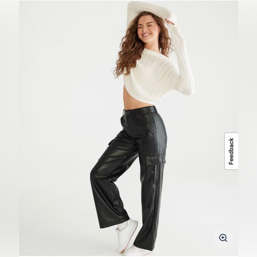 Cargo Chic Leather Pants